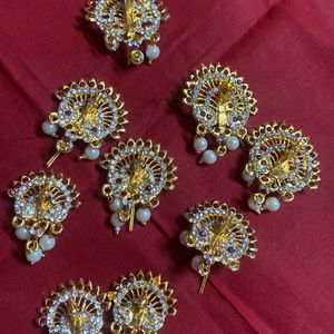 SET OF 9 PEACOCK HAIR PINS