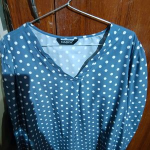 Blue Polka Dot top