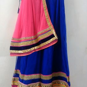 Blue Chaniya Duppata Set Ethnic-Navratri/Wedding