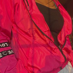 Hot Pink Nylon Jacket