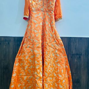 Orange Long Gown/dress