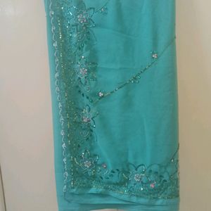 Fully Hand Work Saree With Blouse