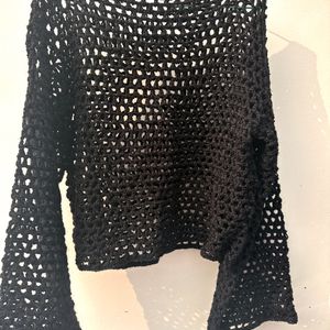 Black Mesh Top Last Offer