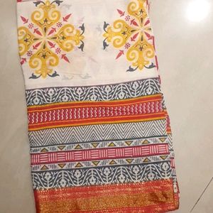 Pure Cotton Chanderi G Feet Big Dupatta