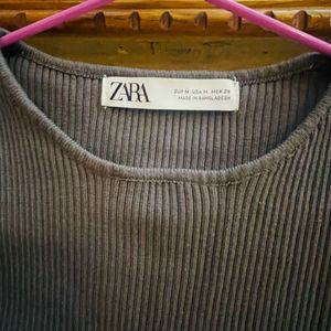 Charcoal Grey Zara Fitted Top