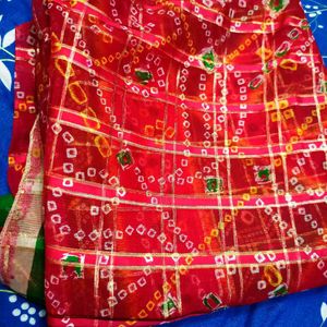 Chanderi Print Saree