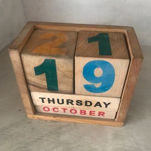 Wooden Date Day Month Piece