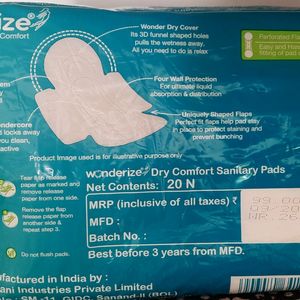 Wonderize Dry Comfort Sanitary Napkins for Women