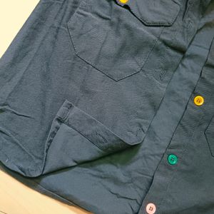 Crop Shirt With Colorful Buttons