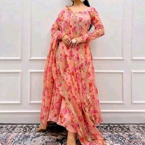 Peach Kurti +dhupta