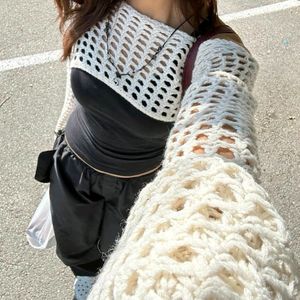 Meshed Top White