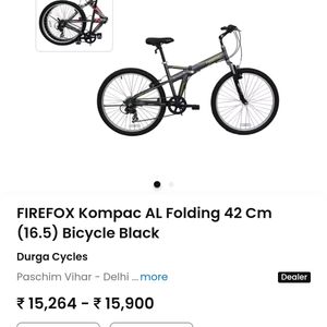 Firefox 7 Gears Foldable Cycle With Seat Adjuster