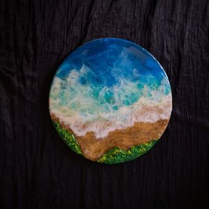 Resin ocean Clock