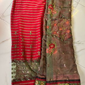 Heavy Embroidery Saree