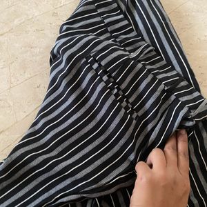 Black / White Stripes Trousers