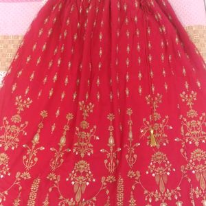 Red Ethnic Skirt