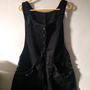 Black Dungaree Dress