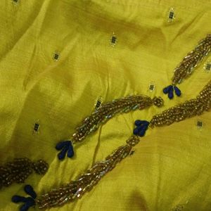 Yellow Embellished Kurta With Palazzo Pant