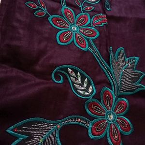 Tailor Made Embroidery Chudidar Suit With Dupatta