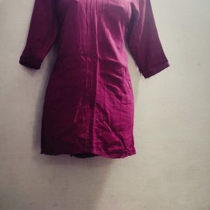 Short Kurta Dark rose Colour