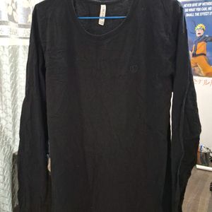 Men's Plain Black [Xl] Regular Fit Size T-shirt