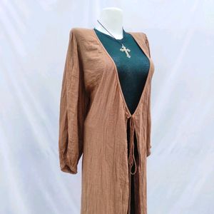 Brown Boho Full Length Shrug