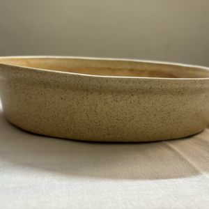 Yellow Oval Shape Ceramic Pot