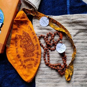 Panchmukhi Rudraksh Mala With Gomukhi Jap Potali