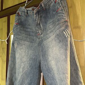 Blue Korean Baggy Jeans