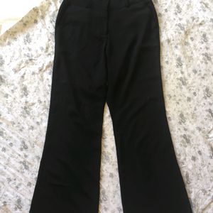 High Rise Flared Black Trouser