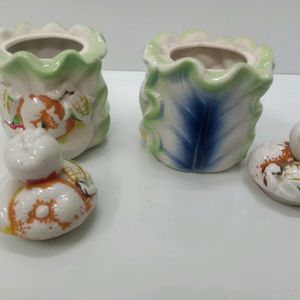 Antique Ceramic Container Pots