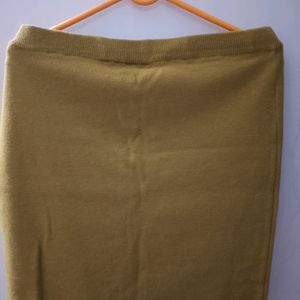 Woollen Olive Pencil Skirt