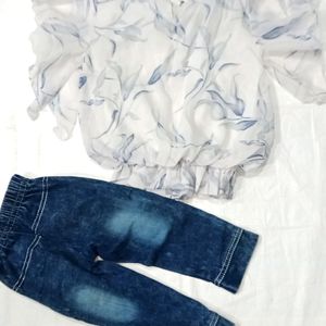 Jeans Top For Girls