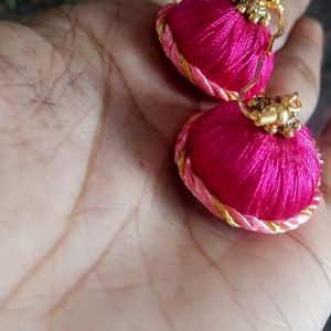 Homemade Silk Thread Earring