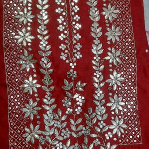 Pure Chanderi Silk Suit With Pore Heavy Work Dupat