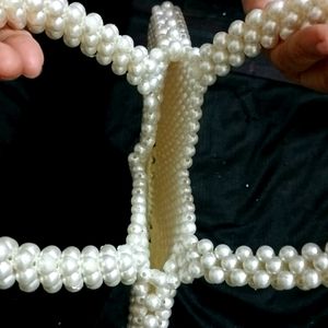 Fancy Handmade Heart-shaped Pearl Bag