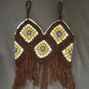 Crochet Brown Top