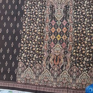 Pashmina Woollen Suit Coffee Brown Color