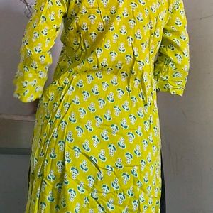 Yellow Straight Kurta