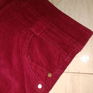 Beautiful Velvet Jeans With Hot Pink Colour