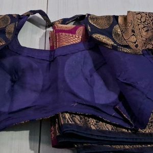 New  Silk Saree With Paded stitched Blouse