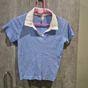 Aesthetic Polo Crop Top