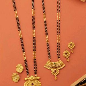 New 2 Piece Mangalsutra With Earrings