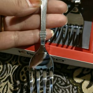 Kishko Stainless Steel Fiesta Fruit Fork And Knife