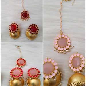 Brass Jhumka Maangtika Set(Pick Any 1)