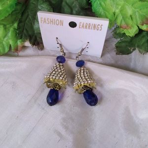 Blue Jhumka Earrings