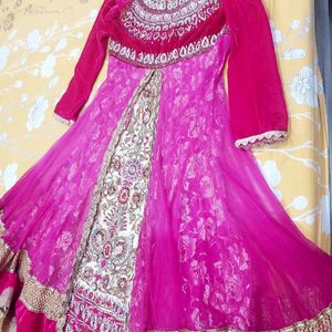 very beautiful elegant look heavy gown party wear