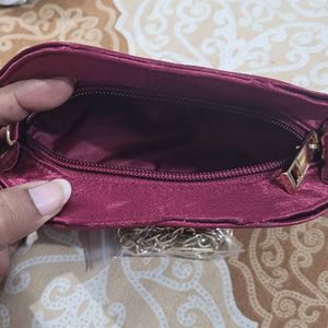 Beautiful Maroon Small Sling Wallet