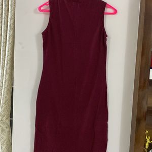 Maroon Bodycon Beautiful Dress