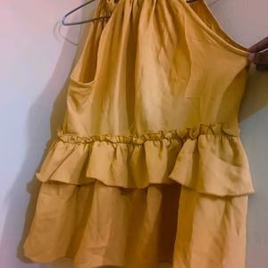 Mustard Yellow Ruffle Top